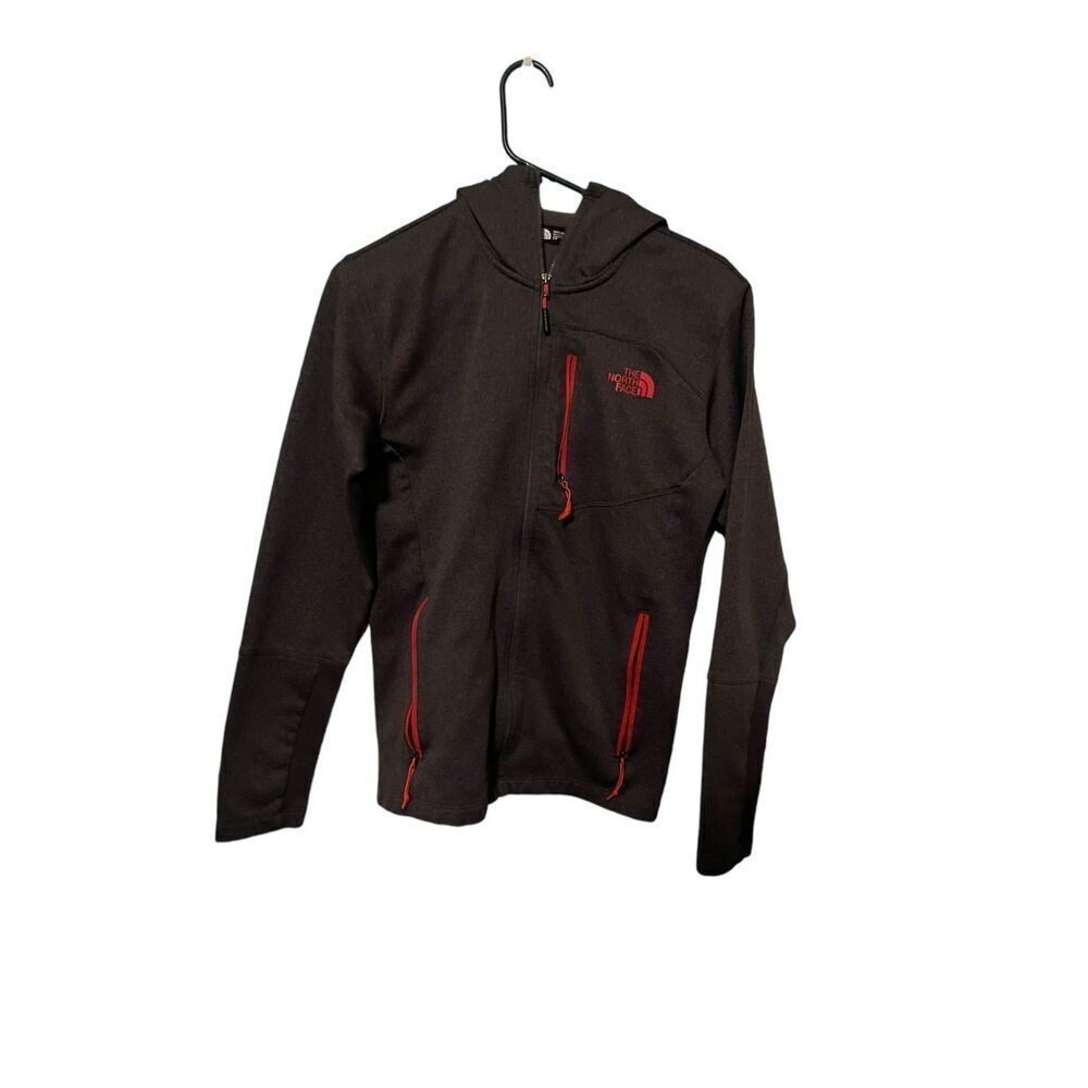The North Face Mens Black Full-Zip Hooded Jacket Size Small Petite